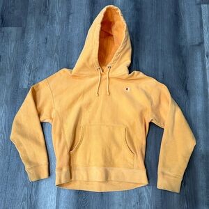 Champion pullover sweatshirt hoodie apricot orange cream color no size tag fit M